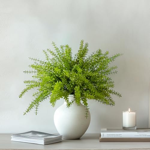 5PCS Artificial Boxwood Greenery Faux Plants for Garden Farmhouse Decor