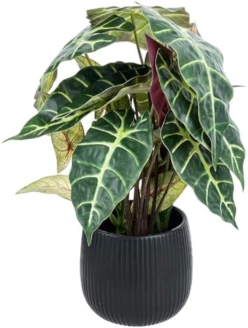 MyGift 14 Inch Artificial Plants Tabletop Display
