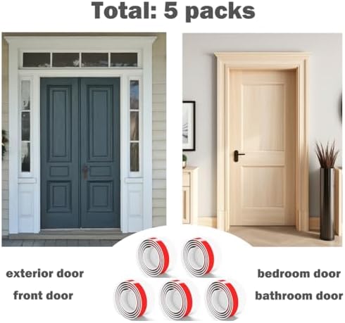 Timfcbs Under Door Draft Blocker 5 Pack White 2x39in
