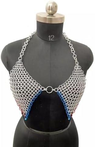 Aluminium Silver Chainmail Bra Halter 10mm