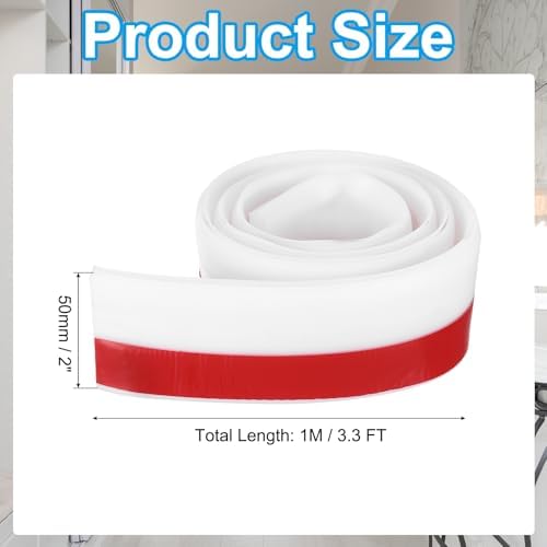 PATIKIL Door Draft Stopper 33FT White 2 Inch Wide Silicone Weather Seal