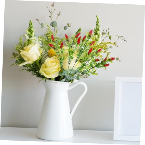 3pcs Lifelike Faux Red Chili Pepper Stems for Home Decor