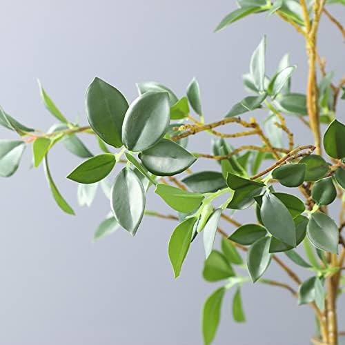 DULRLLY 3 Pcs Artificial Ficus Branches Leaf Spray