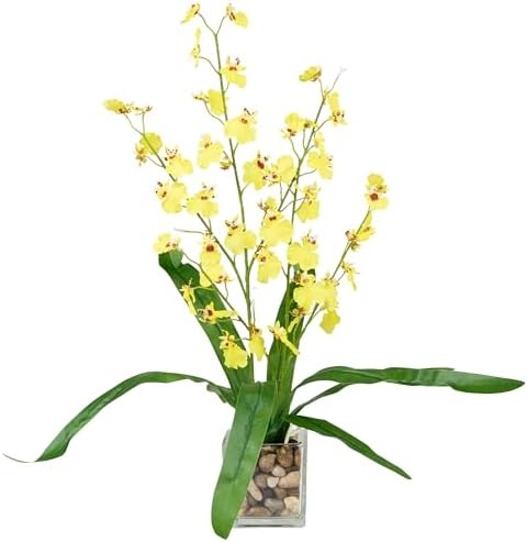 Northlight 235 Inch Yellow Artificial Oncidium Orchid