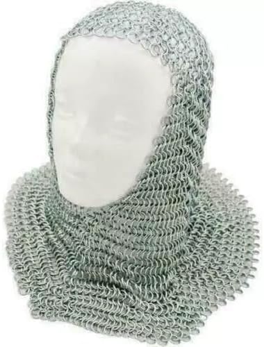 10 mm Butted Chain Mail Coif Hood Armor