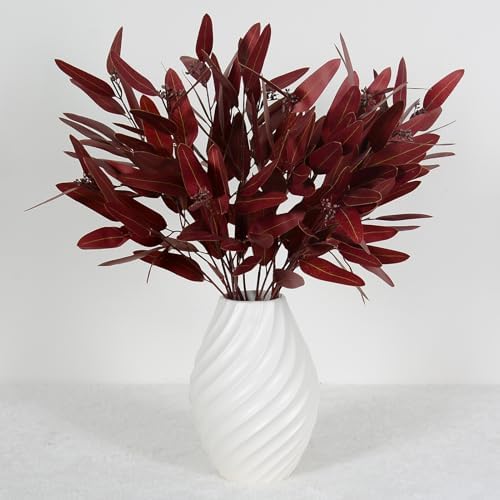 Ziwon Artificial Eucalyptus Stems 32 Inches 4 Pack Fall Decor