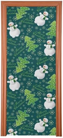 Susiyo Green Christmas Door Cover Decoration 32x79 in
