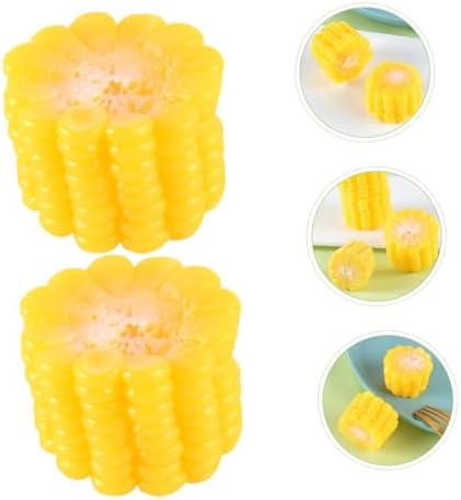 3pcs Realistic Corn Decor Models for Home Kitchen Display and Educational Use
