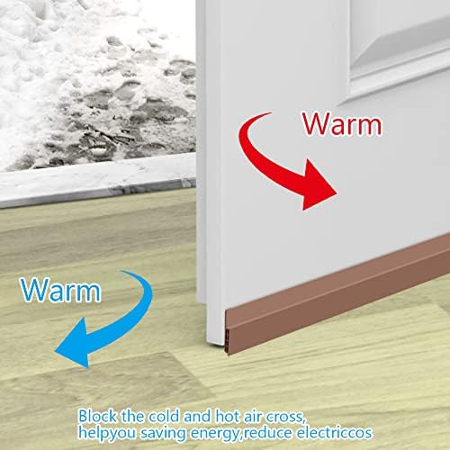 Ainiv Door Draft Stopper Under Door Seal Anti-Collision Brown