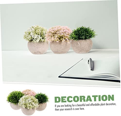 4PCS Artificial Bonsai Plants Set for Home Office Decor