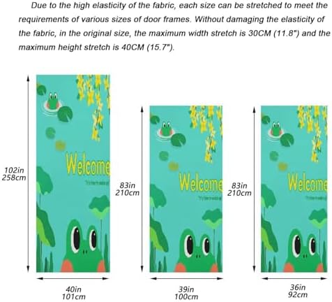 Susiyo Hello Spring Frog Halloween Door Cover 32x79 in