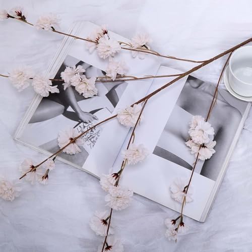 Efavormart 2 Branches - 42 Ivory Carnation Flower Spray