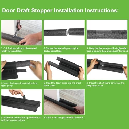 Large Door Draft Stopper 36 Inch Weather Stripping Seal