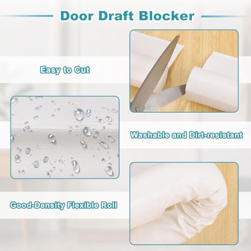 Uxcell 37 Inch Door Draft Stopper with Adhesive