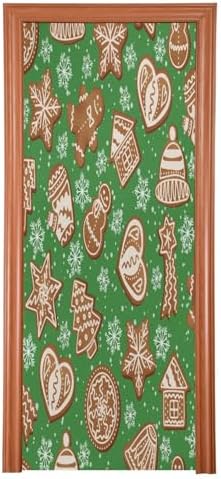 Susiyo Green Gingerbread Door Cover Decoration 32x79 In
