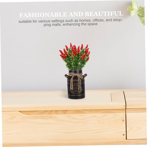 PRETYZOOM 10Pcs Artificial Red Chili Pepper Decor Bouquet