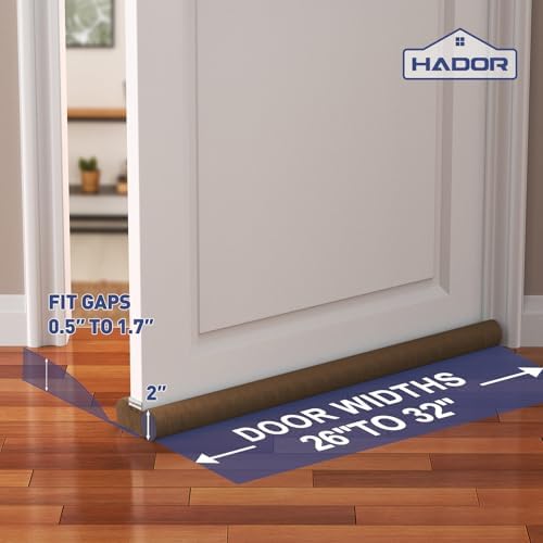 Hador Door Draft Stopper 32 Inch Double Side Soundproof Seal