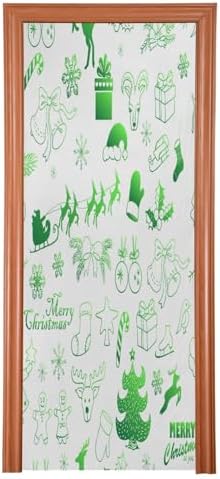 Susiyo Christmas Door Cover Decorations 36 x 98 in