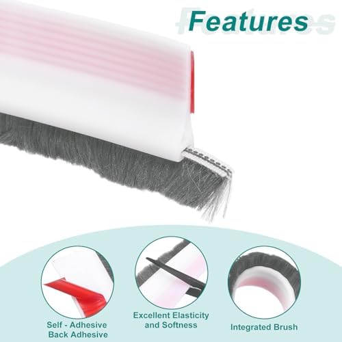 Uxcell Door Sweep Draft Stopper 40 Inch White