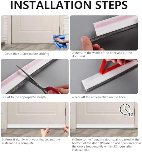 39 Inch Door Sweep with Strong Adhesive and Brush