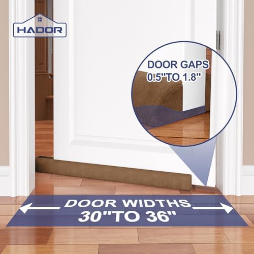 HADOR Door Draft Stopper 36 Inch Brown Double Sided