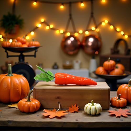 1Pc Orange Artificial Carrot Home Decor Reusable Plastic Vegetable