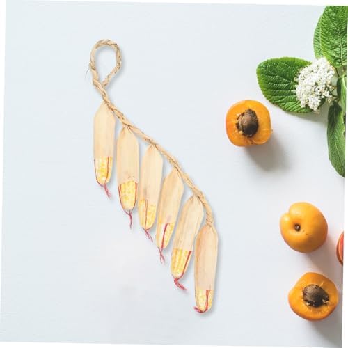 2Pcs Realistic Hanging Fake Corn Skewers Decor for Home Kitchen Garden Wall Ornament