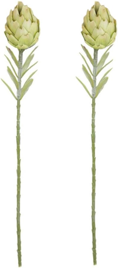 2pcs Artificial Artichokes with Stems for Home Decor