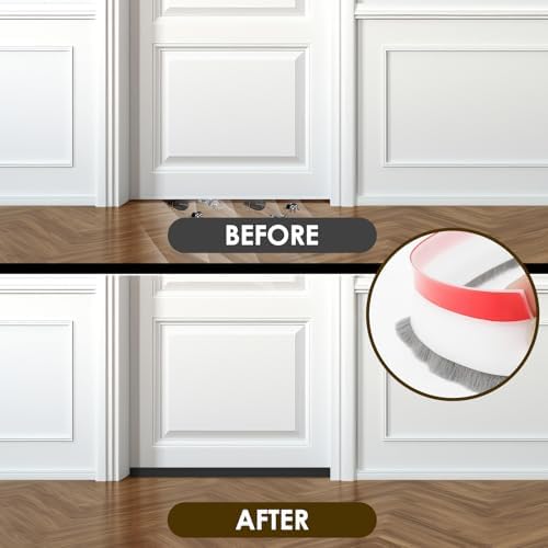 4 Pack Under Door Draft Stopper with Brush