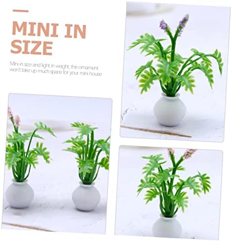 GLEAVI 7Pcs Miniature Succulent Plants Realistic Micro Potted Greenery for Home Desktop and Dollhouse Decor