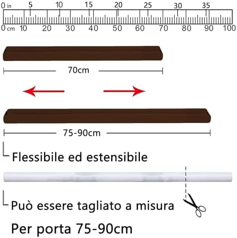 BKSAI Door Draft Stopper 29-35 Inches Brown