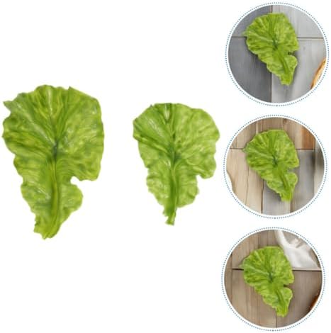Luxshiny 10pcs Lifelike Fake Leaves Artificial Vegetables for Home Decor Kitchen Displays and Photography Props