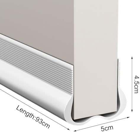 PAPABA Door Stopper Weather Stripping PVC Door Sweep White