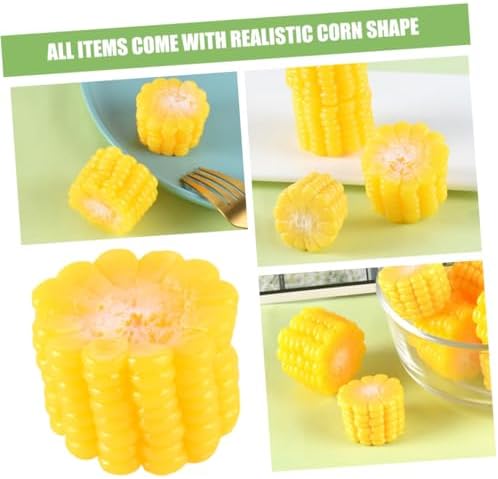 3pcs Realistic Corn Decor Models for Home Kitchen Display and Educational Use