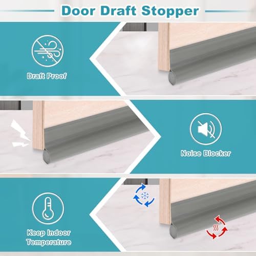 Uxcell 37 Inch Door Draft Stopper with Adhesive