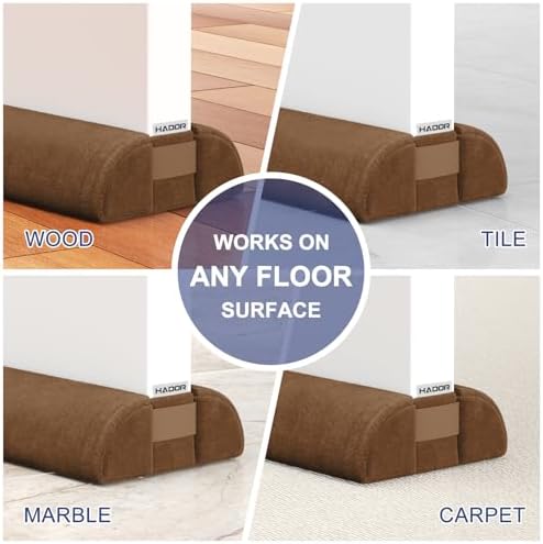 HADOR Door Draft Stopper 36 Inch Brown Double Sided