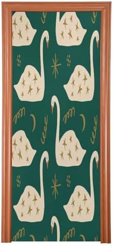 Susiyo Swans Halloween Door Cover 32x79 in