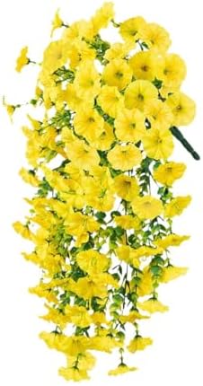 CarpNettore Artificial Hanging Plants Garland Teardrop Spring Swag Yellow