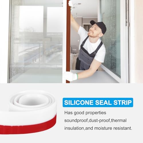 PATIKIL Door Draft Stopper 33FT Silicone Under Door Seal Strip