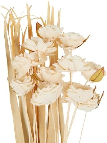 Deco 79 Dried Cream Foliage Decor 10x10x49