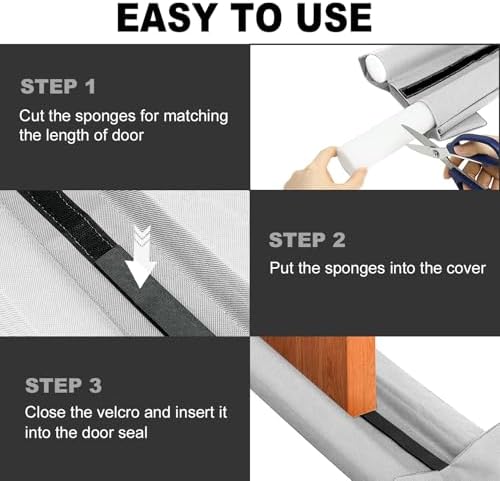 Gigbuff Cam Door Draft Stopper 30-36 Inch White