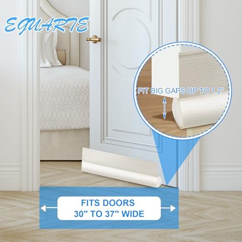 EGUARTE Door Draft Stopper 37 Inch Adjustable One Sided