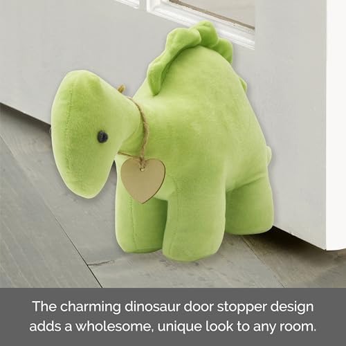 Elements Plush Weighted Green Dinosaur Door Stopper 122x433x689 Inch