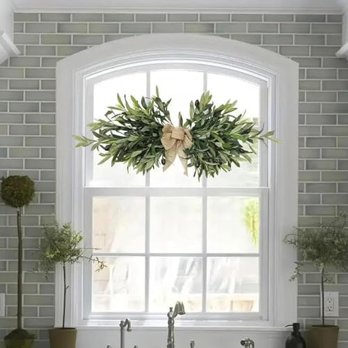 24 Inch Artificial Olive Floral Swag Wall Decor 2Pcs