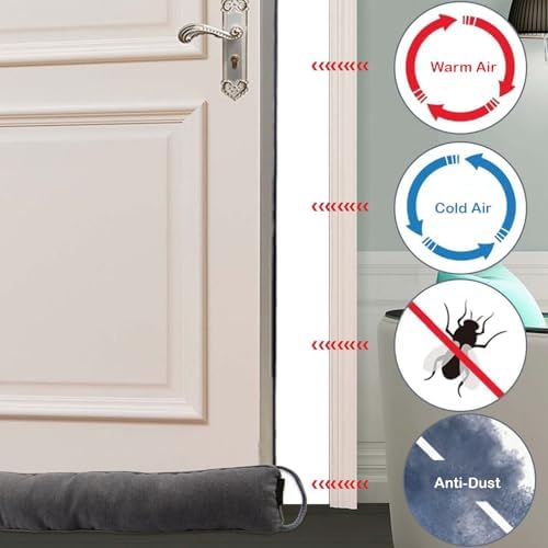 2Pack 36 Inch Door Draft Stopper with Glass Beads
