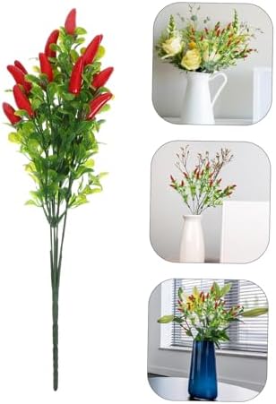 LIFKOME 3pcs Realistic Chili Pepper Decorative Artificial Plants