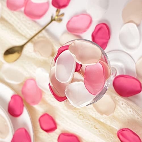 DJBM Silk Rose Petals 200PCS Ivory Wedding Decor