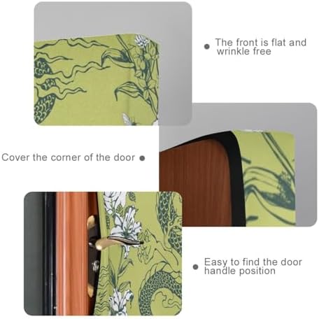 Susiyo Asian Dragon Green Christmas Door Cover Decoration 32x79in