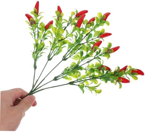 LIFKOME 3pcs Realistic Chili Pepper Decorative Artificial Plants