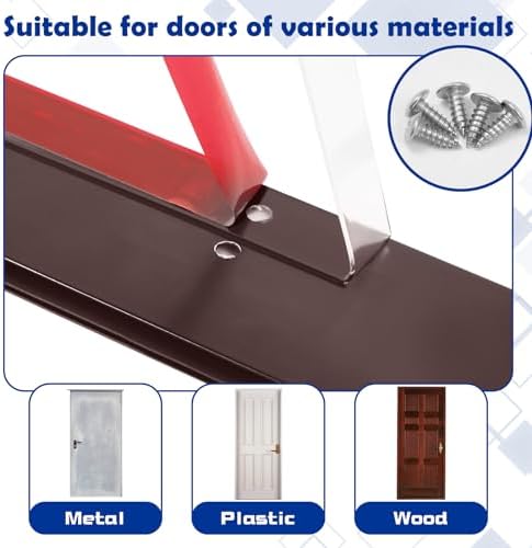 Gisafai 2 Pcs 36 Inch Metal Door Draft Stopper Brown